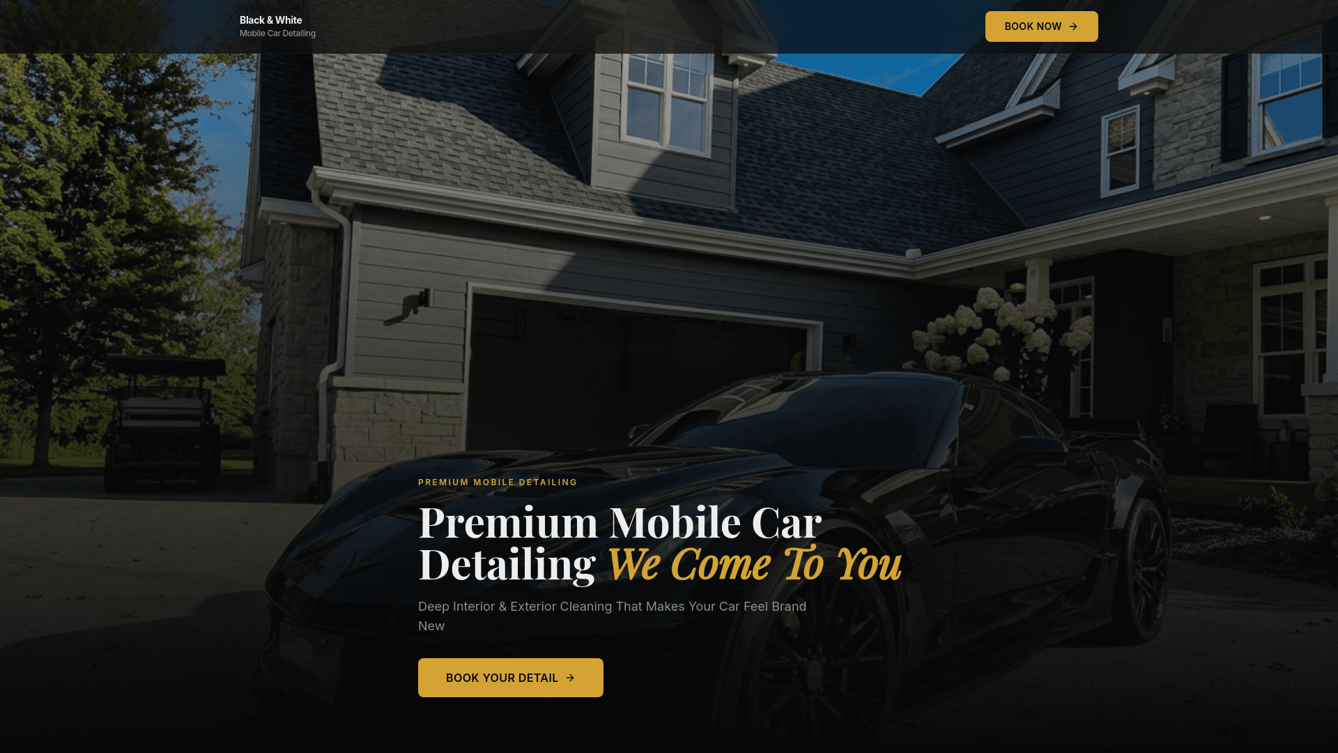 Black and White Mobile Car Detailing London - Commercial Window Tinting logo