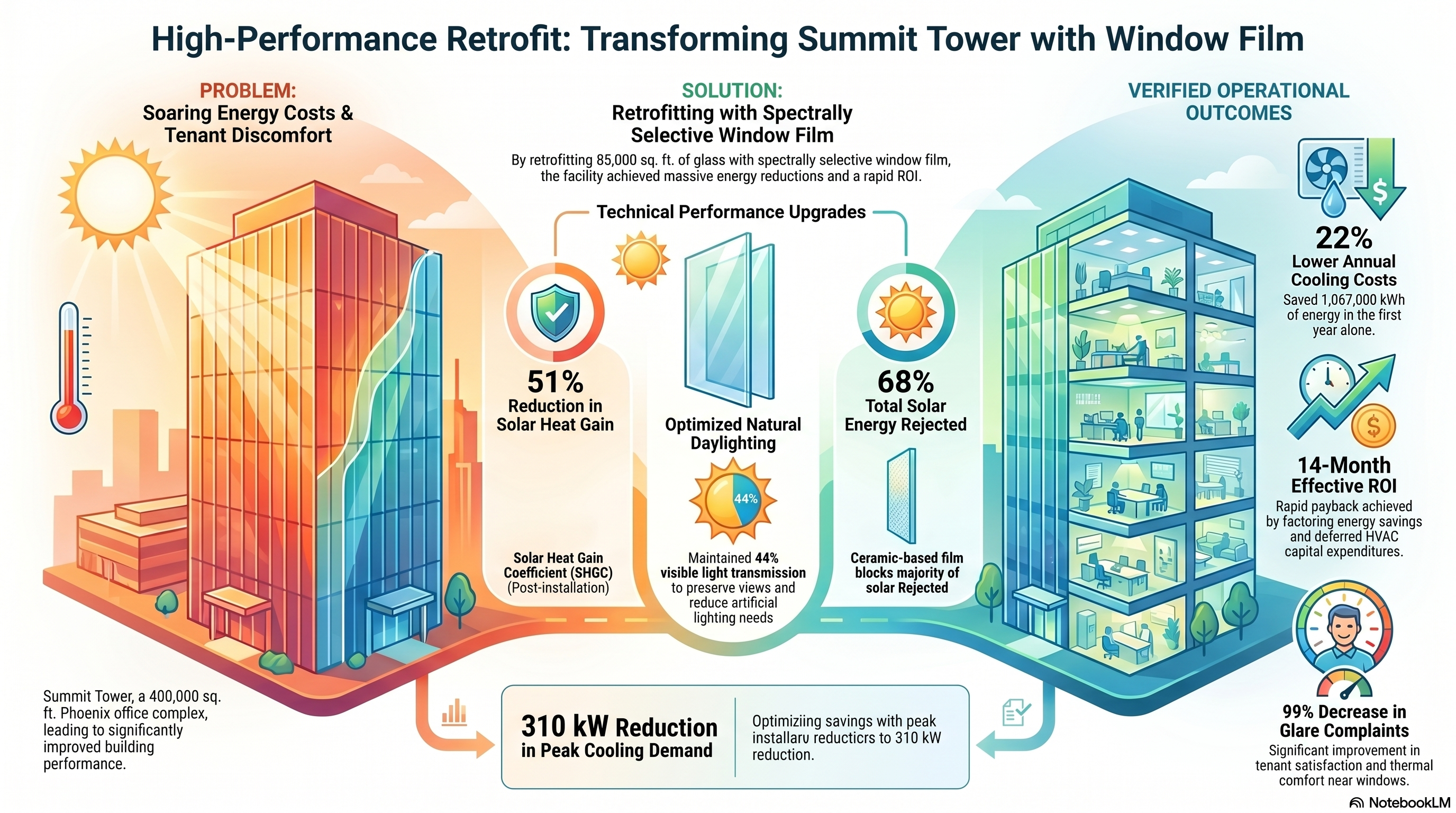 Office Building Energy Retrofit Case Study Infographic